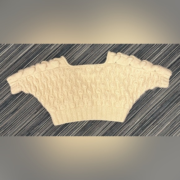 Catherine Malandrino Baby Alpaca Knit Bolero Shrug Chunky Sweater Size US S - Picture 2 of 9